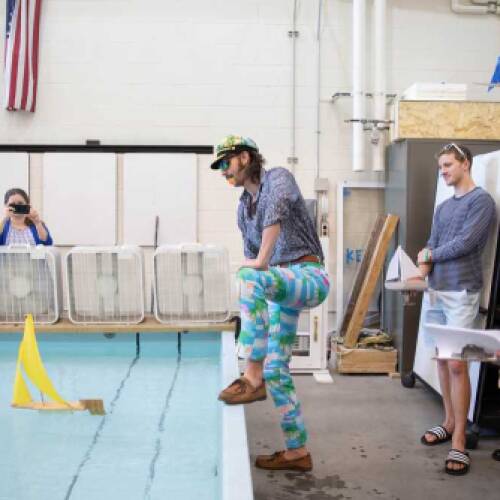 Engineering Students Race for 29th Annual Wooden Shoe Regatta